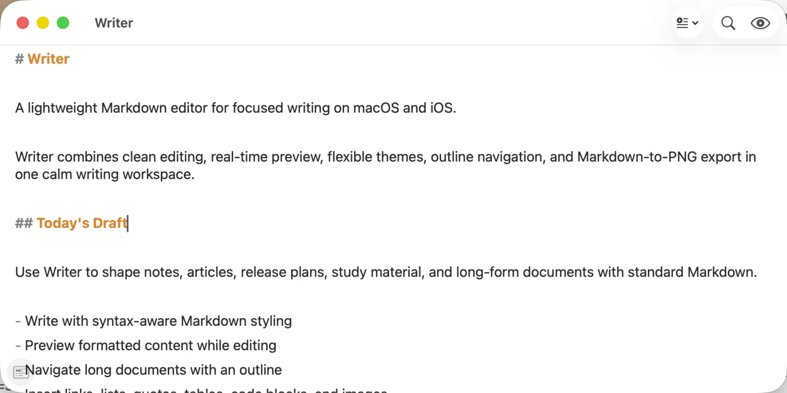 在 Mac 上编辑 Markdown